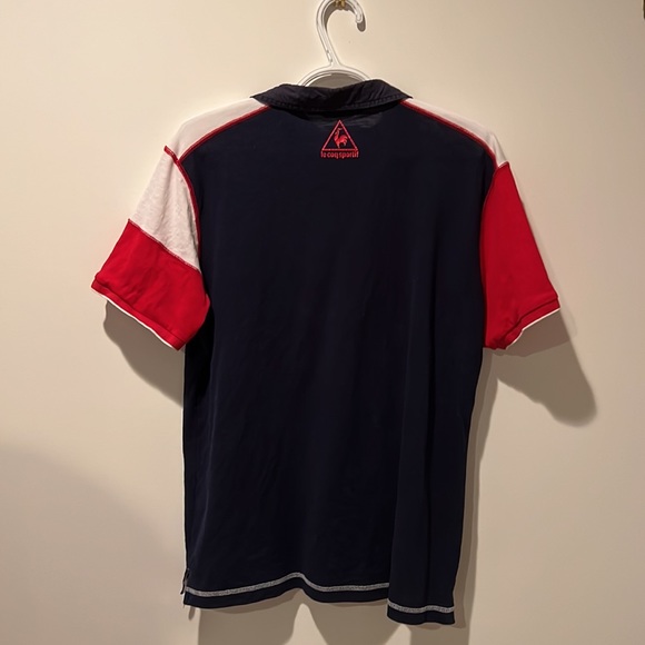 Navy and red Le Coq Sportif golf shirt - Picture 7 of 7